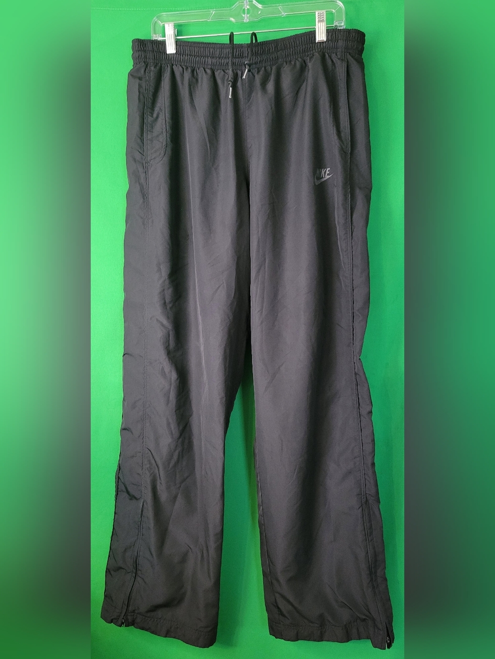 Nike Black Drawstring Track Pants Men XL Sportswear Running Exercise Performance